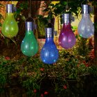 Solar Powered LED Hanging Lamp with Light Sensor Decorative Bulb Lawn Lamp for Outdoor Garden Camping  Color Light Source 