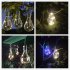 Solar Powered LED Hanging Lamp with Light Sensor Decorative Bulb Lawn Lamp for Outdoor Garden Camping  Color Light Source  green