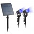 Solar Powered LED Lawn Light Waterproof Outdoor Landscape Patio Garden Lawn Solar Spotlight Lamp 1 drag 2 6W Blu ray