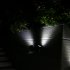 Solar Powered LED Waterproof Double Headed Spotlight 360 Degree Rotatable Outdoor Security Wall Lamps for Garage Deck Patio Garden
