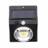 Solar Powered Led Wall Light Body Sensing Lens Lamp Cob Outdoor Ip65 Waterproof Garden Villa Street Lights Lens double lamp