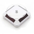 Solar Powered Rotary Display Stand Turntable Watch Phone Jewelry Holder white Dual use