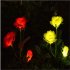 Solar  Rose  Light Led Ground Plug Garden Lawn Light Outdoor Park Simulation Flower Light Red