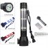 Solar Safety Hammer Flashlight Multi function Usb Car Emergency Flashlight black