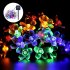 Solar String Lights  50 LED Fairy Peach Flower Lights  Christmas Solar Rope Light for Outdoor Garden Holiday Party Decoration