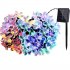 Solar String Lights  50 LED Fairy Peach Flower Lights  Christmas Solar Rope Light for Outdoor Garden Holiday Party Decoration
