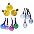 Solar String Lights 60 LED 36FT 8 Modes Waterproof Colorful Solar Globe String Lights For Outdoor Garden Yard Wedding Party Decoration warm light