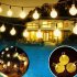 Solar String Lights 60 LED 36FT 8 Modes Waterproof Colorful Solar Globe String Lights For Outdoor Garden Yard Wedding Party Decoration warm light