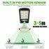 Solar Wall Light Built In Pir Motion Sensor 3 Modes 120led Super Bright Lamp With Remote Control