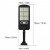 Solar Wall Light Built In Pir Motion Sensor 3 Modes 120led Super Bright Lamp With Remote Control
