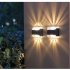 Solar Wall Light Outdoor Waterproof Up Down Luminous Lighting Garden Decorative Solar Lamps Stairs Fence Night Light white light
