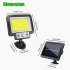 Solar Wall Lights 117COB Outdoor Solar Powered IP65 Waterproof 3 Modes Wall Lamp For Garden Porch Patio Yard JX F117