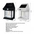 Solar Wall Lights Outdoor Waterproof Led Tungsten Filament Bulb Human Induction 3 Modes Fence Lights For Patio Yard Garden Regular black