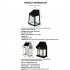 Solar Wall Lights Outdoor Waterproof Led Tungsten Filament Bulb Human Induction 3 Modes Fence Lights For Patio Yard Garden Regular black
