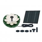 Solar Water Fountain With Lotus Leaf Solar With 6 Different Nozzles Solar Powered Bird Bath Floating Fountain Panel Solar Water Fountain For Fish Tank White