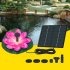 Solar Water Fountain With Lotus Leaf Solar With 6 Different Nozzles Solar Powered Bird Bath Floating Fountain Panel Solar Water Fountain For Fish Tank Pink