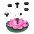 Solar Water Fountain With Lotus Leaf Solar With 6 Different Nozzles Solar Powered Bird Bath Floating Fountain Panel Solar Water Fountain For Fish Tank Pink