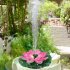 Solar Water Fountain With Lotus Leaf Solar With 6 Different Nozzles Solar Powered Bird Bath Floating Fountain Panel Solar Water Fountain For Fish Tank Pink