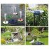 Solar Water Fountain With Lotus Leaf Solar With 6 Different Nozzles Solar Powered Bird Bath Floating Fountain Panel Solar Water Fountain For Fish Tank Pink