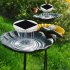Solar Water Wiggler For Bird Bath Water Wiggler Bubbler With Solar Top Board Water Wiggler Durable Bird Bath Water Mixer Agitator For Garden Pond Decoration Whi
