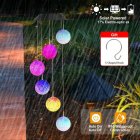 Solar Wind Chimes Color Changing Led String Lights Hanging Pendant