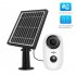 Solar Wireless Camera Outdoor Waterproof Security Camera Rechargeable Batteries 1 million Pixels  white