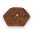 Solid Color Hexagonal Dice Tray Folding PU Storage Box for Table Games  Camel 30 8 23 5cm