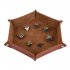 Solid Color Hexagonal Dice Tray Folding PU Storage Box for Table Games  red 30 8 23 5cm