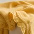 Solid Color Knitted Blanket Lightweight Comfortable Breathable Machine Washable Super Soft Throw Blanket Khaki 80 x 100CM