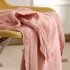 Solid Color Knitted Blanket Lightweight Comfortable Breathable Machine Washable Super Soft Throw Blanket Khaki 80 x 100CM