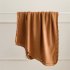 Solid Color Knitted Blanket Lightweight Comfortable Breathable Machine Washable Super Soft Throw Blanket apricot 80 x 100CM
