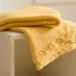 Solid Color Knitted Blanket Lightweight Comfortable Breathable Machine Washable Super Soft Throw Blanket lemon yellow 80 x 100CM