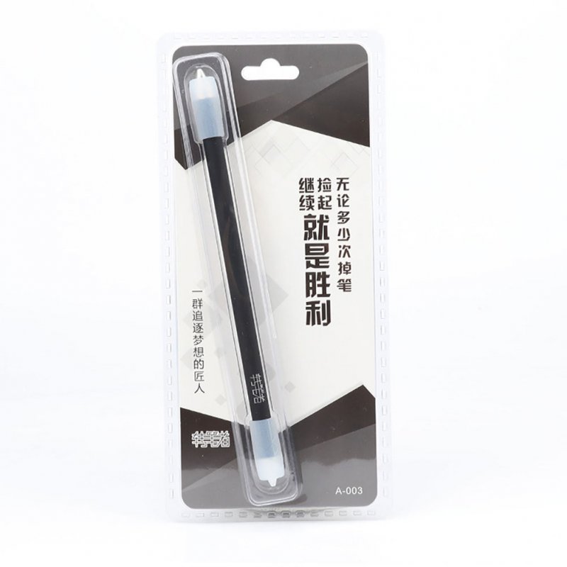 Solid Color Non Slip Coated 23cm Spinning Pen Matte Black A-003