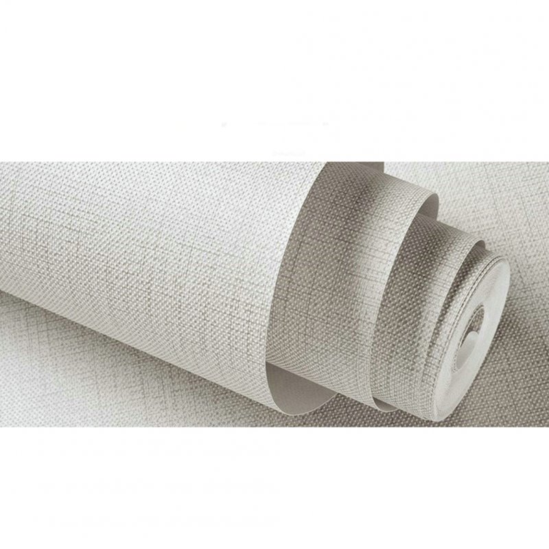 Wholesale Solid Color Non Woven Wallpaper For Tv Background Decor 10m Light Grey From China