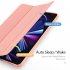 Solid Color Protective Case Tablet Case Cover With Pen Tray For Ipad Pro 12 9 2021 Elegant pink