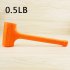 Solid Hammer Dead Blow Mallet Orange Soft Rubber Unicast Hammer 0 5 2LB 1 5BL