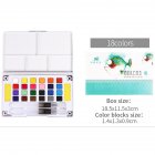 Solid Watercolor Paint Set with Watercolour Brush Bright Color Pigment Set Art Supplies