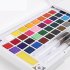 Solid Watercolor Paint Set with Watercolour Brush Bright Color Pigment Set Art Supplies 24 color