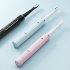 Sonic Electric Toothbrush Professional Wireless Usb Rechargeable Tooth Brushes 4 Replacement Brush Heads Blue