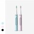 Sonic Electric Toothbrush Professional Wireless Usb Rechargeable Tooth Brushes 4 Replacement Brush Heads Blue