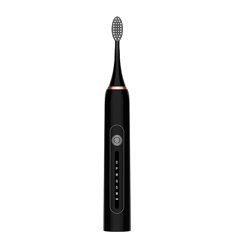 Sonic Electric Toothbrush Professional 6-speed Universal Waterproof Usb Rechargeable Tooth Brush Oral Care Black