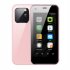 Soyes Xs13 Mini Android Cellphone 3D Glass Dual Sim card Tf card Slot 5mp Camera Small Mobile Phone Pink
