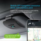 Sp09 Wireless Bluetooth-compatible Hands Free Car Kit Speaker Phone Sun Visor Fm Music Player Navigation Caller Number Playing black