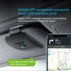 Sp09 Wireless Bluetooth compatible Hands Free Car Kit Speaker Phone Sun Visor Fm Music Player Navigation Caller Number Playing black