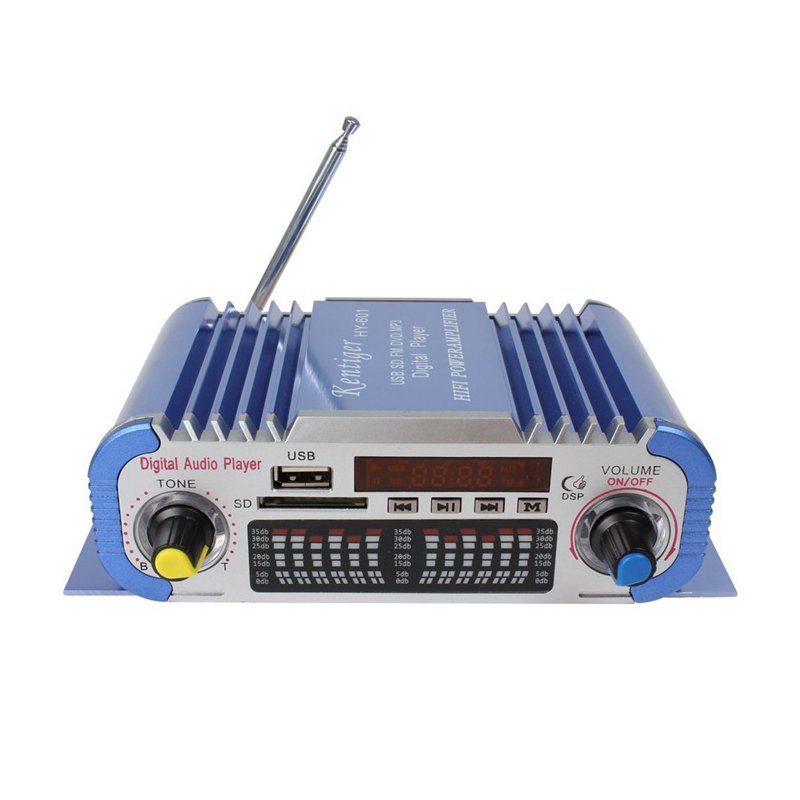 HY-601 Digital HI-FI Auto Car Stereo Power Amplifier USB SD Player Dac MP3 Mini Amplifier red