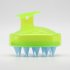 Spa Hair Brush Silicone Shampoo Wide Tooth Comb for Hair Washing Comb Scalp Massage Green transparent
