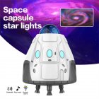 Space Capsule Star Projector Atmosphere Night Light Gypsophila Northern Lights Ornament Decoration Table Lamp Grey white