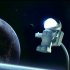Spaceman creative USB night light computer light  USB astronaut   positive white light 