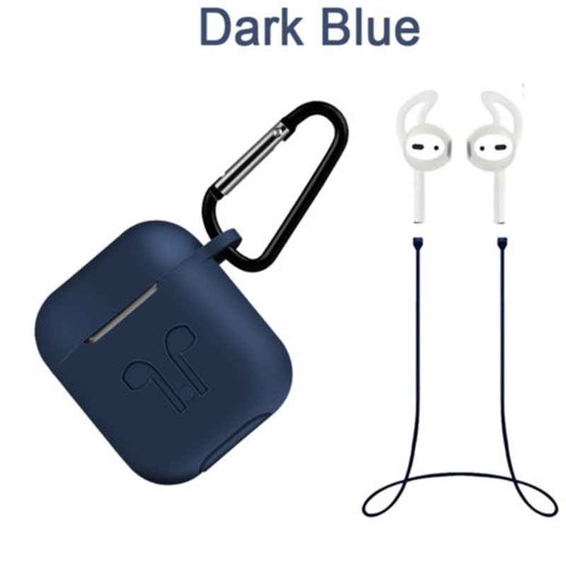 Cover Case Set for Apple AirPods - Navy blue