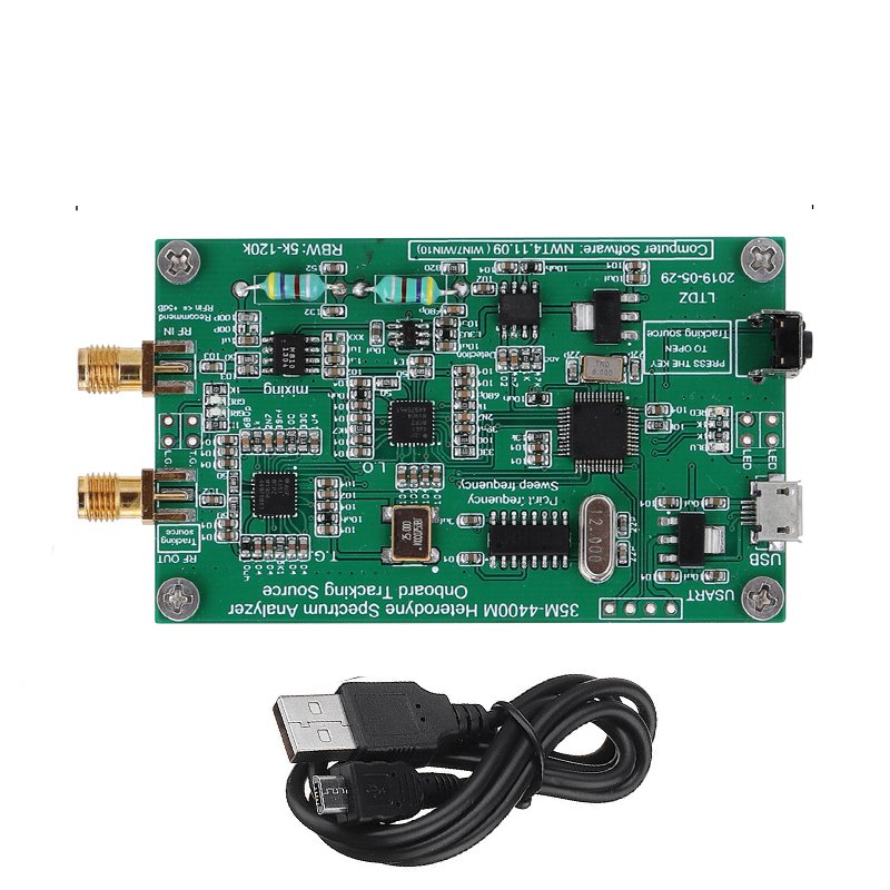 Spectrum Analyzer USB LTDZ 35-4400M Spectrum Signal Source with Tracking Source Module RF Frequency Domain Analysis Tool green